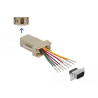 Delock Adapter D-Sub 9 Pin Stecker - RJ45 Buchse Montagesatz