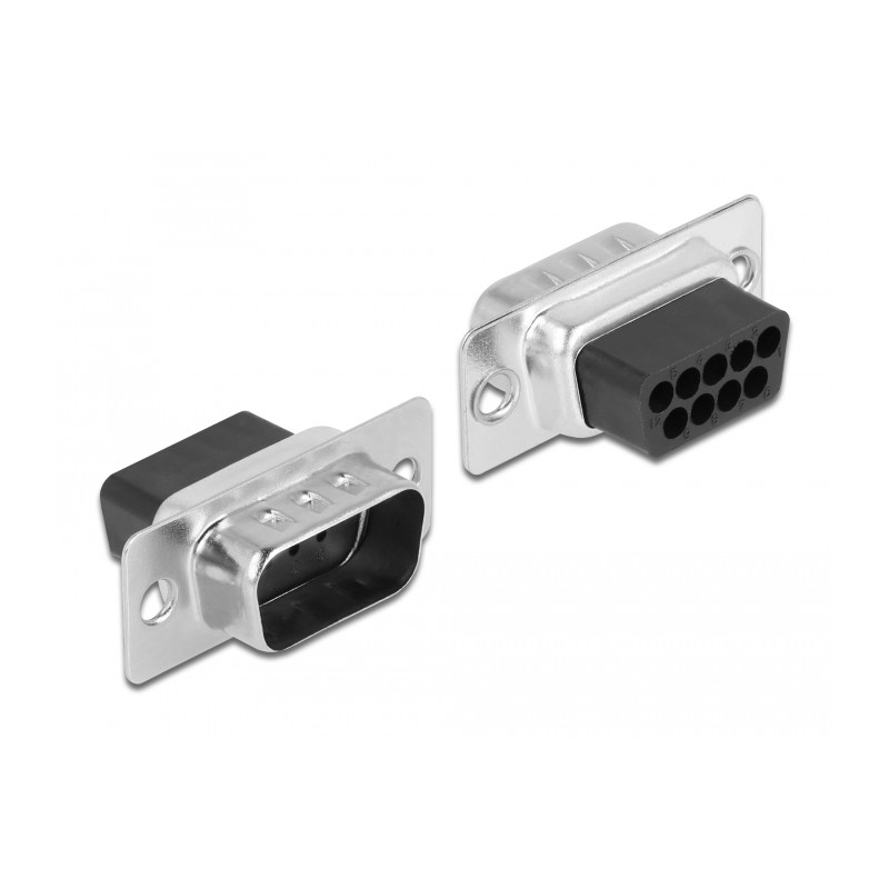 Delock Adapter D-Sub 9 Pin Stecker - RJ45 Buchse Montagesatz