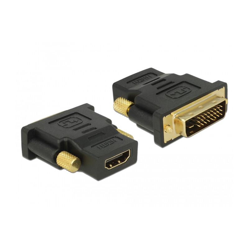 Delock Adapter DVI 24+1 Pin Stecker - HDMI Buchse - bidirektional