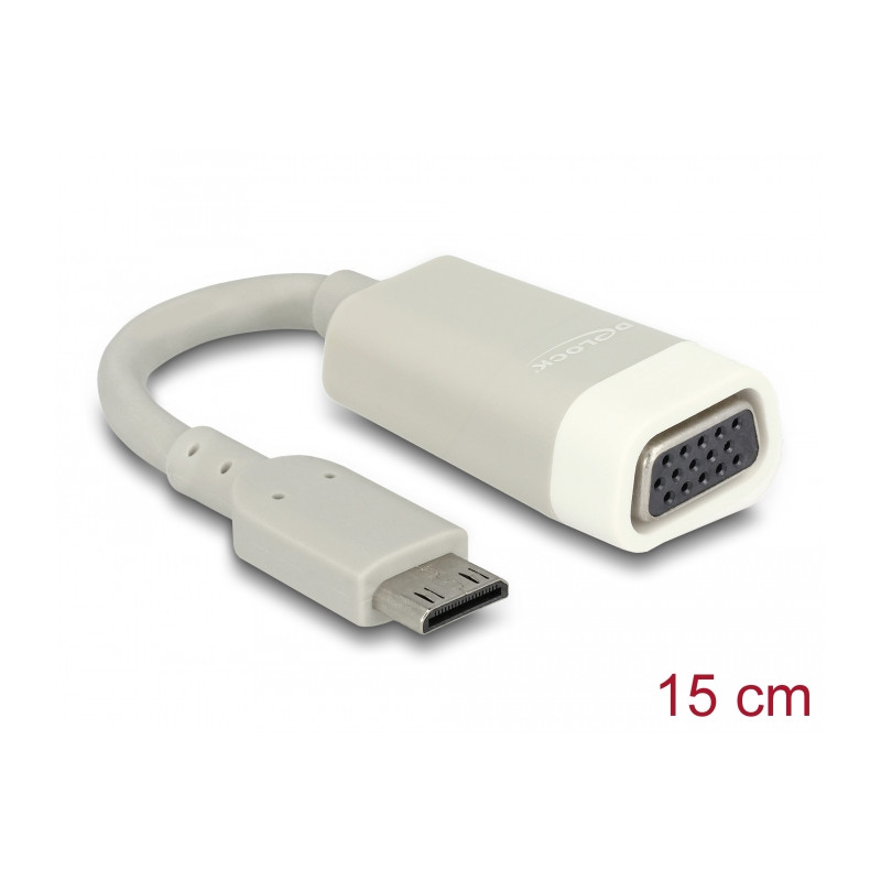 Delock Adapter HDMI Mini-C Stecker zu VGA Buchse