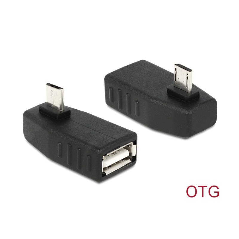 Delock Adapter USB micro-B Stecker - USB 2.0-A Buchse OTG 270° gewinkelt