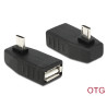 Delock Adapter USB micro-B Stecker - USB 2.0-A Buchse OTG 270° gewinkelt