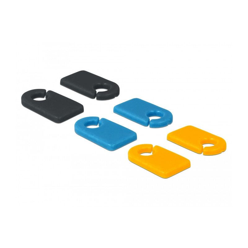 Delock Kabelmarker Clip zum Selbstbeschriften Set 6 Stück