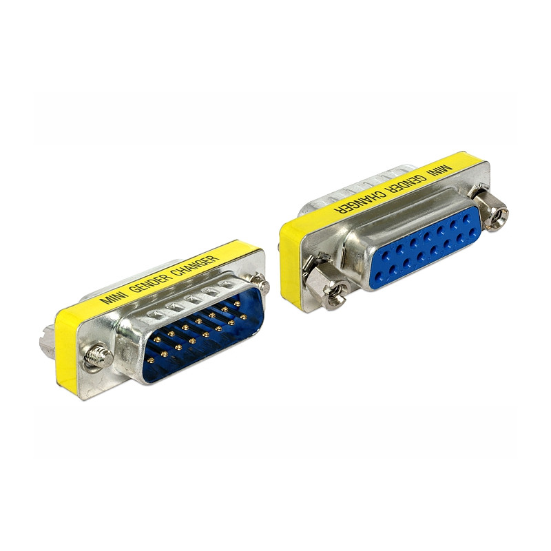 Delock D-Sub 15 Pin Stecker - Buchse Portschoner