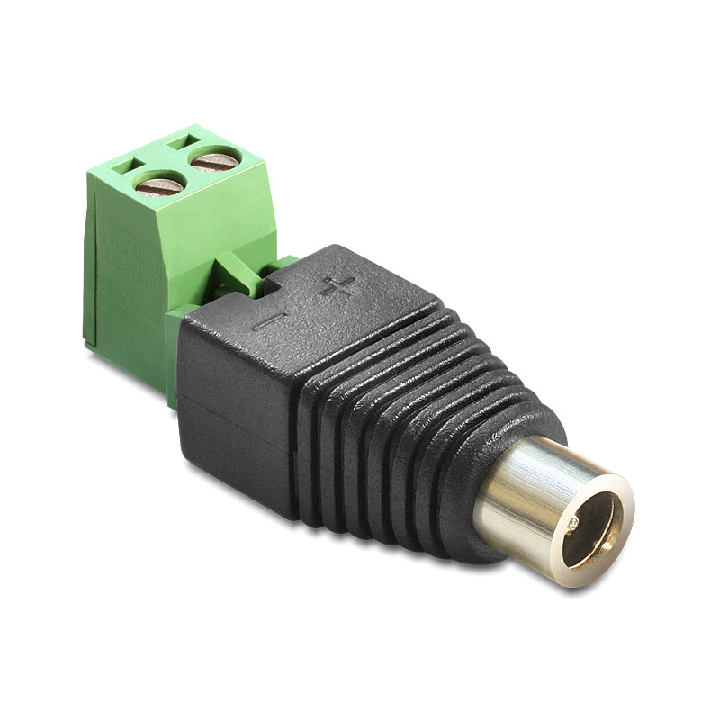 Delock Adapter DC 5,5 x 2,5 mm Buchse - Terminalblock 2 Pin 2-teilig