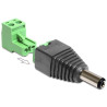 Delock Adapter DC 5,5 x 2,5 mm Stecker - Terminalblock 2 Pin 2-teilig