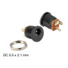 Delock Einbaubuchse DC 2,1 x 5,5 mm Lötversion