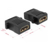 Delock Adapter HDMI-A Buchse - HDMI-A Buchse mit Schraubanschluss