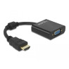 Delock Adapter HDMI Stecker zu VGA Buchse schwarz