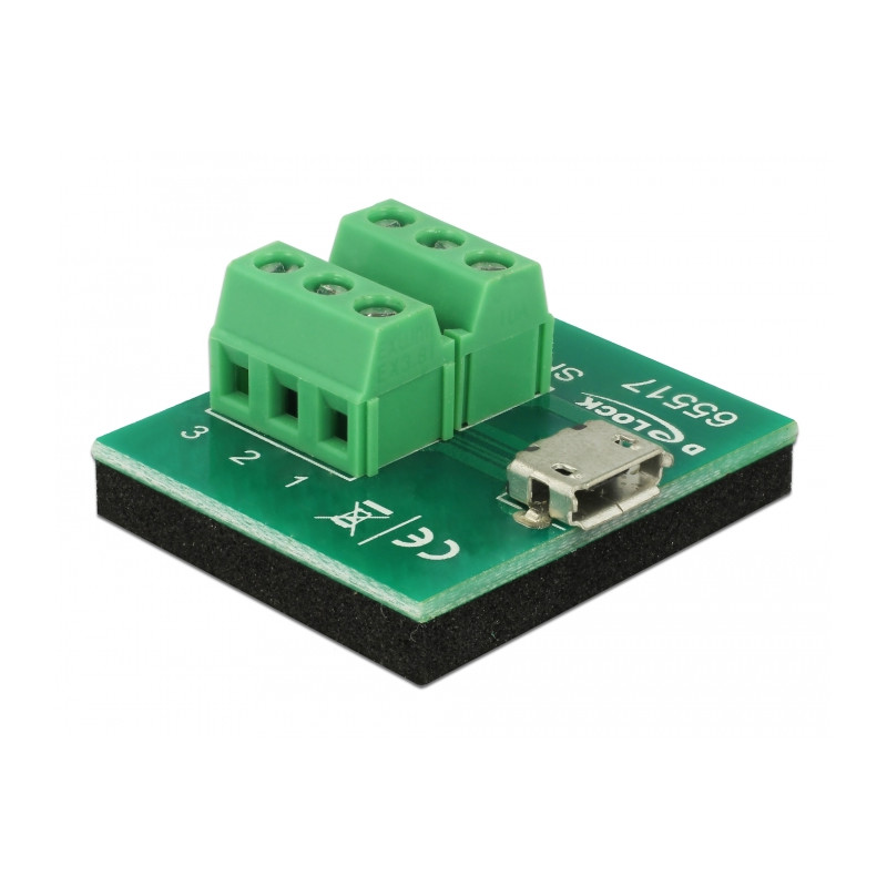 Delock Adapter Micro USB Buchse - Terminalblock 6 Pin