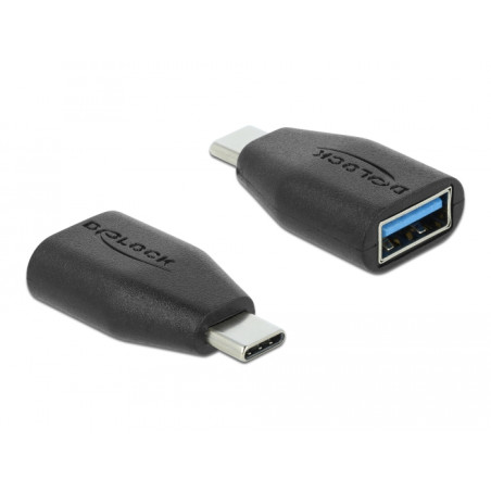 Delock Adapter SuperSpeed USB 10 Gbps (USB 3.1 Gen 2) USB Type-C™ Stecker - Typ-A Buchse schwarz