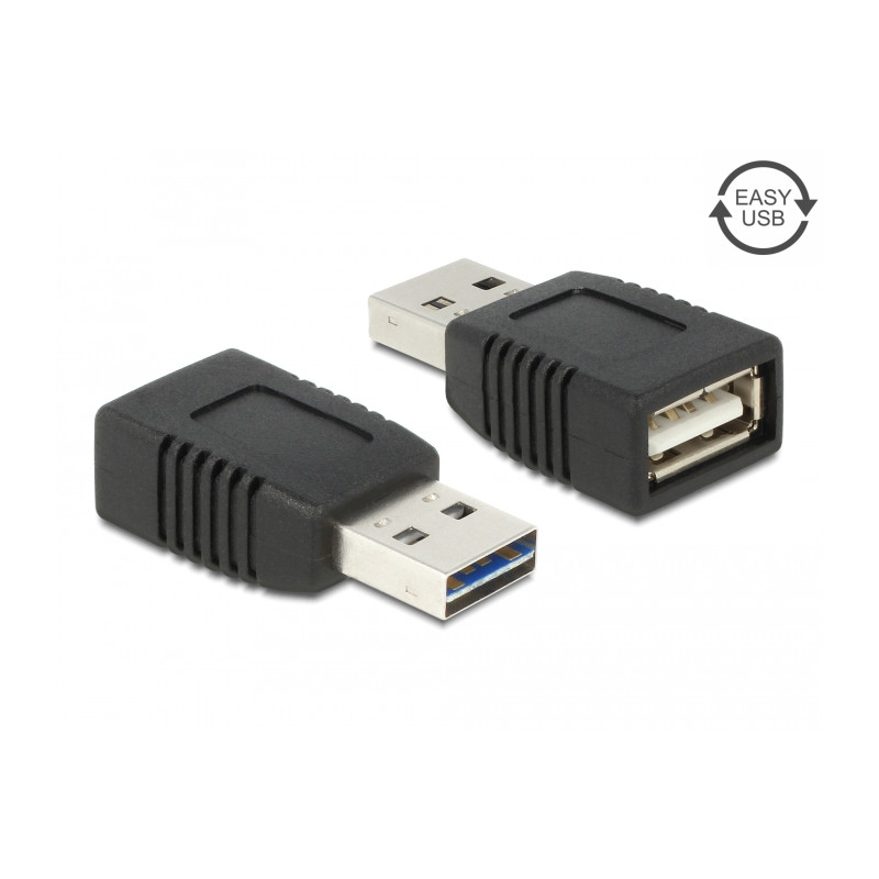 Delock Adapter EASY-USB 2.0-A Stecker - USB 2.0-A Buchse