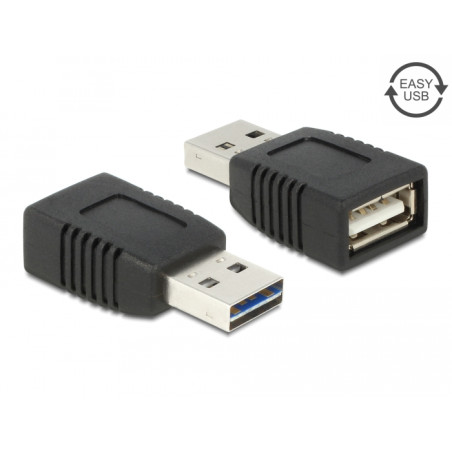 Delock Adapter EASY-USB 2.0-A Stecker - USB 2.0-A Buchse