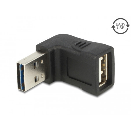 Delock Adapter EASY-USB 2.0-A Stecker - USB 2.0-A Buchse gewinkelt oben / unten
