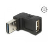 Delock Adapter EASY-USB 2.0-A Stecker - USB 2.0-A Buchse gewinkelt oben / unten