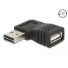 Delock Adapter EASY-USB 2.0-A Stecker - USB 2.0-A Buchse gewinkelt links / rechts
