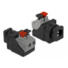 Delock Adapter DC 5,5 x 2,1 mm Buchse - Terminalblock mit Drucktasten 2 Pin
