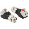 Delock Adapter BNC Stecker - Terminalblock mit Drucktasten 2 Pin