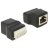 Delock Adapter RJ45 Buchse - Terminalblock mit Drucktasten 8 Pin