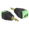 Delock Adapter Klinke Stecker 3,5 mm - Terminalblock 2 Pin