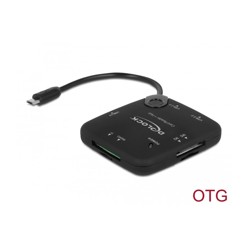 Delock Micro USB OTG Card Reader + 3 Port USB Hub
