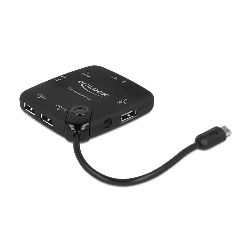 Delock Micro USB OTG Card Reader + 3 Port USB Hub