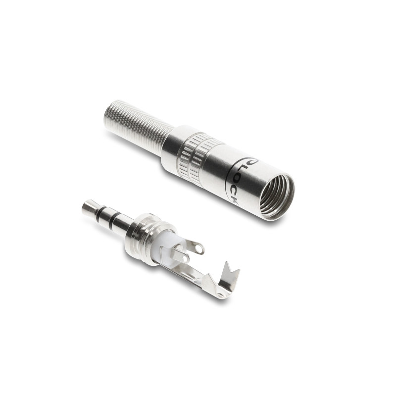Delock Stereo Klinkenstecker 3,5 mm 3 Pin mit Knickschutz Lötversion