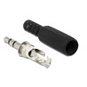 Delock Klinkenstecker 3,5 mm 3 Pin Stereo mit Knickschutz Lötversion