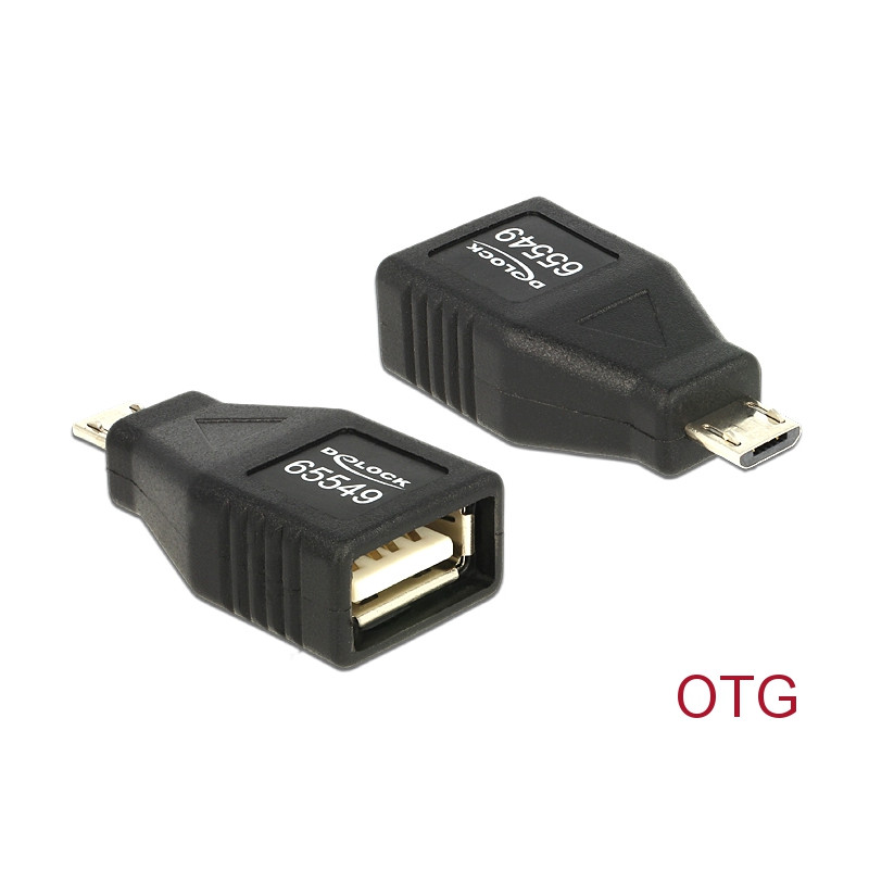 Delock Adapter USB Micro B Stecker - USB 2.0 Buchse OTG voll geschirmt