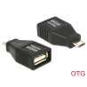 Delock Adapter USB Micro B Stecker - USB 2.0 Buchse OTG voll geschirmt