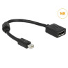 Delock Adapter mini DisplayPort Stecker zu DisplayPort Buchse 16K schwarz