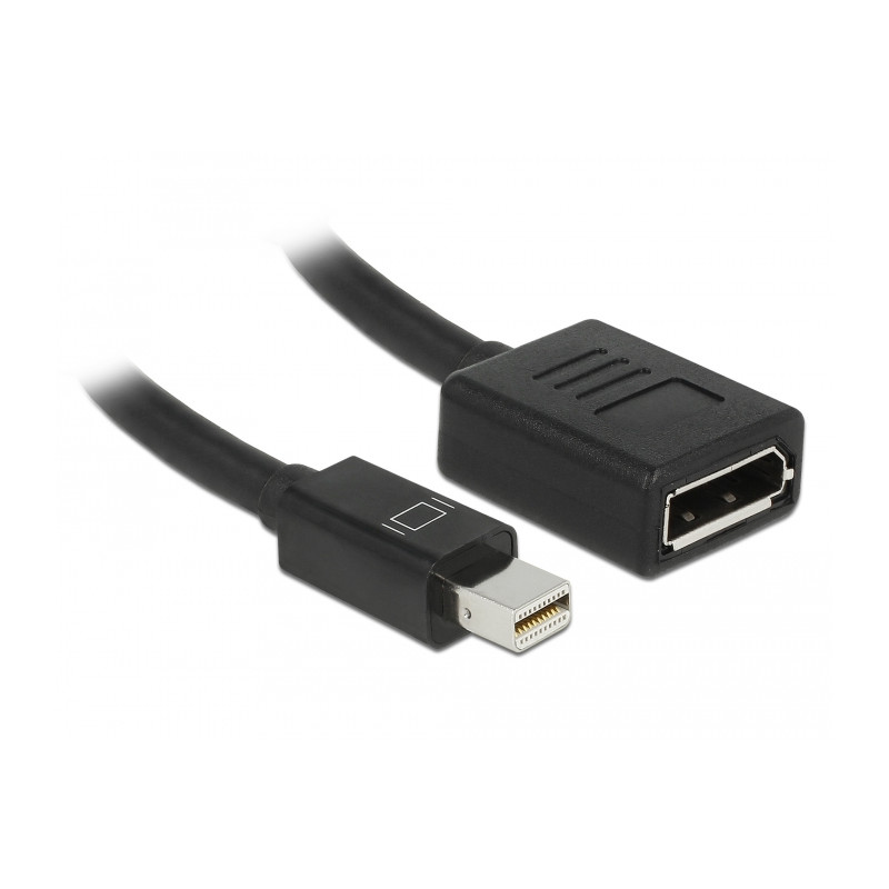 Delock Adapter mini DisplayPort Stecker zu DisplayPort Buchse 16K schwarz