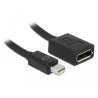 Delock Adapter mini DisplayPort Stecker zu DisplayPort Buchse 16K schwarz