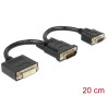 Delock Adapter DMS-59 Stecker - DVI 24+5 Buchse + VGA Buchse 20 cm