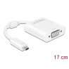 Delock Adapter HDMI Micro-D Stecker - VGA Buchse mit Audio weiß
