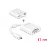 Delock Adapter HDMI Micro-D Stecker - VGA Buchse mit Audio weiß