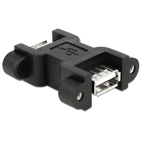 Delock Adapter USB 2.0 Typ A Buchse - USB Typ A Buchse mit Schraubanschluss