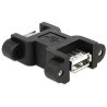 Delock Adapter USB 2.0 Typ A Buchse - USB Typ A Buchse mit Schraubanschluss