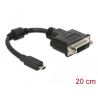 Delock Adapter HDMI Micro-D Stecker zu DVI 24+5 Buchse 20 cm