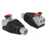 Delock Adapter Cinchbuchse - Terminalblock mit Drucktasten 2 Pin