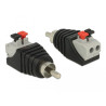 Delock Adapter Cinchstecker - Terminalblock mit Drucktasten 2 Pin
