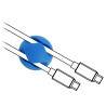 Delock Kabelhalter Mini Set mit 2 Durchführungen 10 Stück farbig sortiert