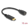 Delock Adapterkabel USB Type-C™ 2.0 Stecker - USB 2.0 Typ Micro-B Buchse 15 cm schwarz