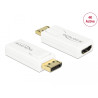 Delock Adapter DisplayPort 1.2 Stecker - HDMI Buchse 4K Aktiv weiß