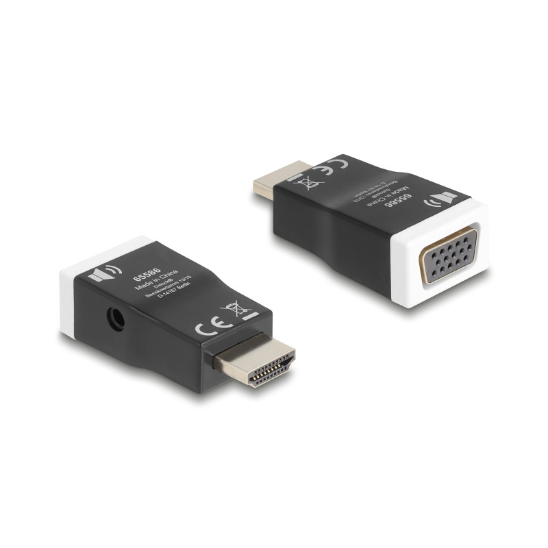 Delock Adapter HDMI-A Stecker - VGA Buchse mit Audio