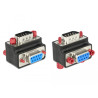 Delock D-Sub 9 Pin Stecker - Buchse 90° gewinkelt Mutter und Schraube tauschbar