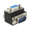 Delock D-Sub 9 Pin Stecker - Buchse 270° gewinkelt Mutter und Schraube tauschbar