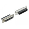Delock D-Sub 25 Pin Buchse zu RJ45 Buchse Montagesatz grau