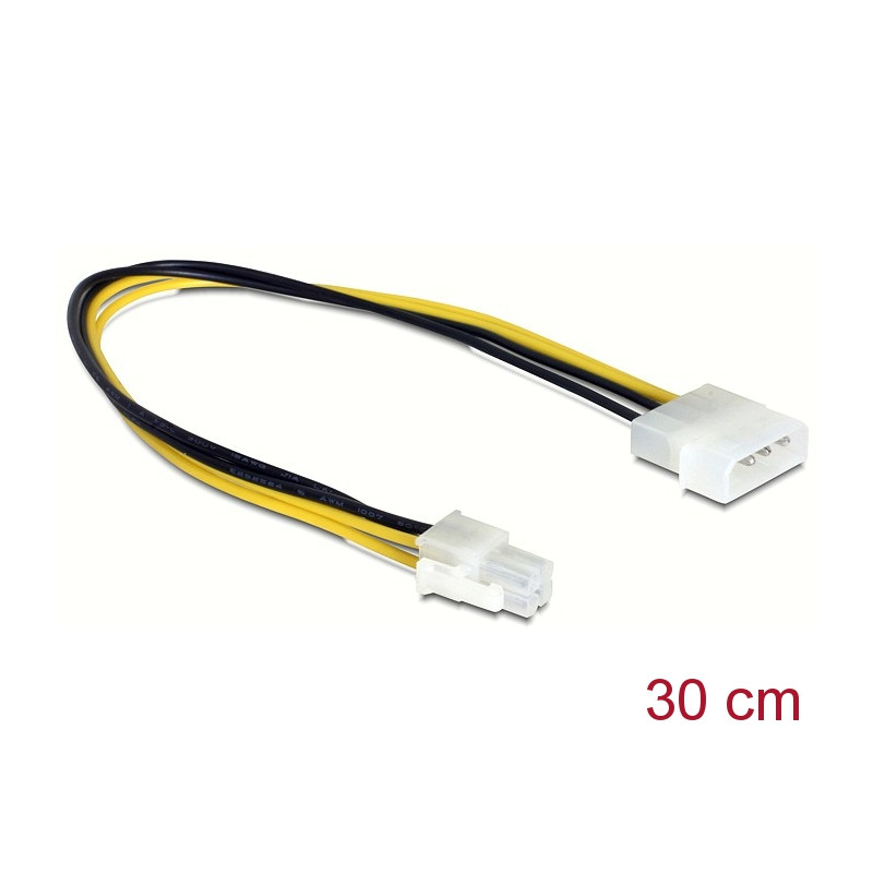 Delock Kabel P4 Stecker zu Molex 4 Pin Stecker 30cm