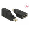 Delock Adapter mini DisplayPort 1.2 Stecker - DisplayPort Buchse 4K 90° gedreht schwarz
